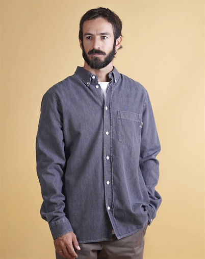 Elsk - Chambray Mens BD Skjorte - Washed Grey